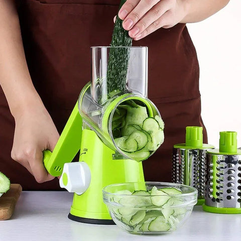 Manual Vegetable Cutter Slicer Multifunctional Round Slicer Gadget Multi-function Kitchen Gadget Food Processor Blender Cutter - Nayab Style