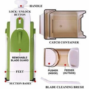 4 In 1 Vegetable Cutter Chopper Adjustable Multi-function Vegetable Cutter Kitchen Shredder Grater Artifact - Nayab Style