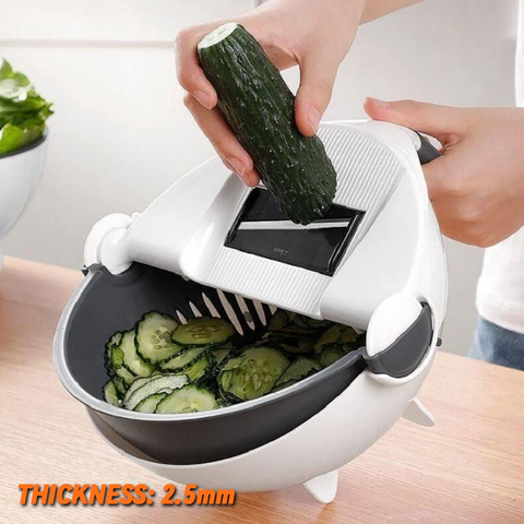 6 In 1 Multifunctional Grater Silk Strip Grater Corrugated Slicer Potato Masher Manual Drain Basket - Nayab Style