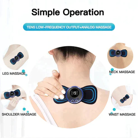 EMS Mini Body Massager Pulse || Neck Pain Relief || Butterfly Body Massager USB Charging! - Nayab Style