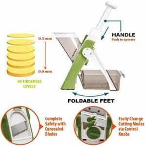 4 In 1 Vegetable Cutter Chopper Adjustable Multi-function Vegetable Cutter Kitchen Shredder Grater Artifact - Nayab Style