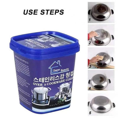 Kitchenware Cleaner Stainless Steel Cookware Cleaning Cream Kithen Cleaner Dishwashing Detergent - Nayab Style