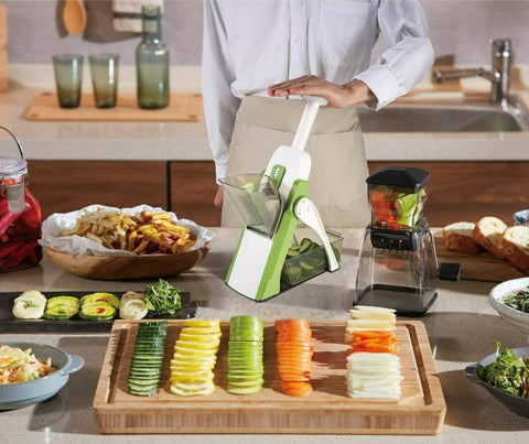 4 In 1 Vegetable Cutter Chopper Adjustable Multi-function Vegetable Cutter Kitchen Shredder Grater Artifact - Nayab Style