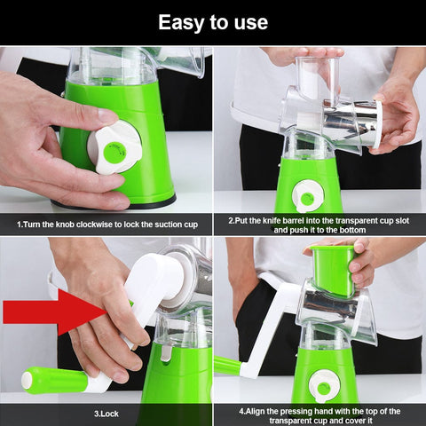 Manual Vegetable Cutter Slicer Multifunctional Round Slicer Gadget Multi-function Kitchen Gadget Food Processor Blender Cutter - Nayab Style