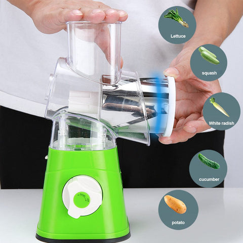 Manual Vegetable Cutter Slicer Multifunctional Round Slicer Gadget Multi-function Kitchen Gadget Food Processor Blender Cutter - Nayab Style
