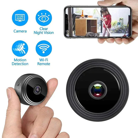 Hidden Camera, 1080P Spy Camera, Mini HD Nanny Cam, Wireless, with Cloud & SD Card, Night Vision, App Control, for Home, Baby, Office - Nayab Style